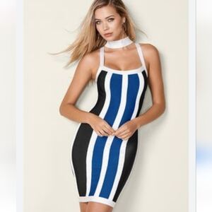 Nwt Striped Bodycon Bandage Dress